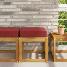   vidaXL Kültéri ülőpárna bordó 40 x 40 x 8 cm 100% poliészter