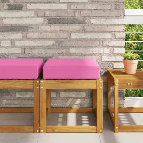 vidaXL Kültéri ülőpárna Rózsaszín 40 x 40 x 8 cm 100% poliészter