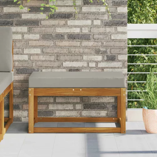 vidaXL Kültéri ülőpárna Szürke 80 x 40 x 8 cm 100% poliészter