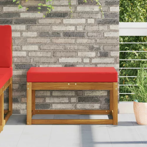 vidaXL Kültéri ülőpárna Piros 80 x 40 x 8 cm 100% poliészter
