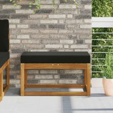   vidaXL Kültéri ülőpárna Fekete 80 x 40 x 8 cm 100% poliészter