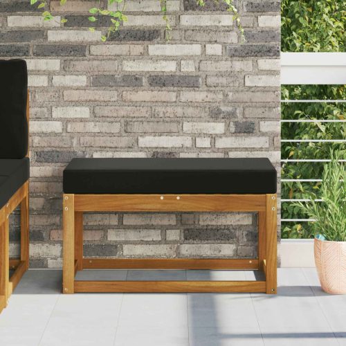 vidaXL Kültéri ülőpárna Fekete 80 x 40 x 8 cm 100% poliészter