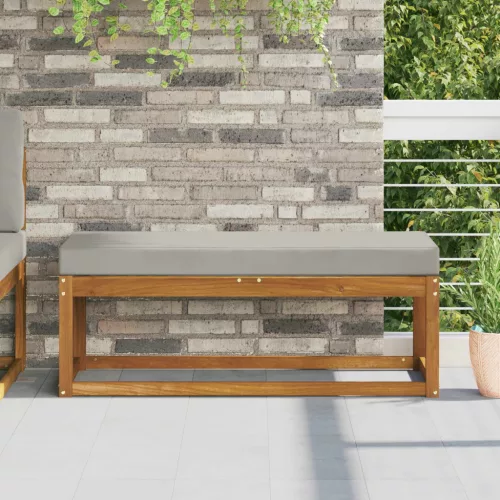 vidaXL Kültéri ülőpárna Szürke 111,5 x 40 x 8 cm 100% poliészter