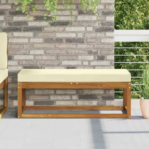 vidaXL Kültéri ülőpárna Krém 115 x 40 x 8 cm 100% poliészter