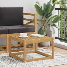  vidaXL Kültéri Asztal Tömör Akácfa Fehér 59 x 59 x 37 cm
