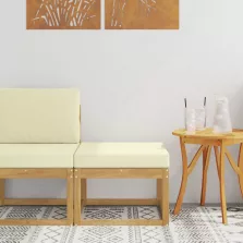 vidaXL Kültéri Hocker Tömör Akácfa Fehér