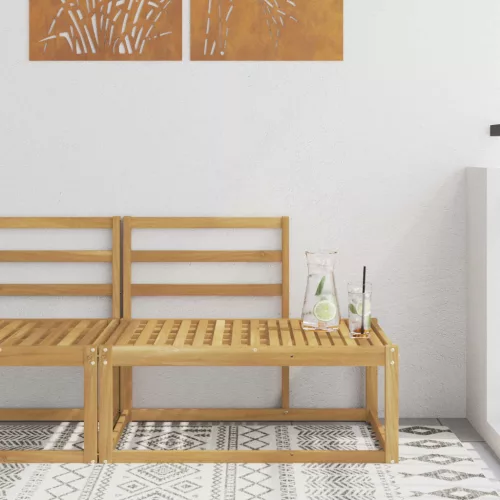 vidaXL Kültéri végleges kanapé Fehér 91 x 63 x 73 cm Tömör Akácfa