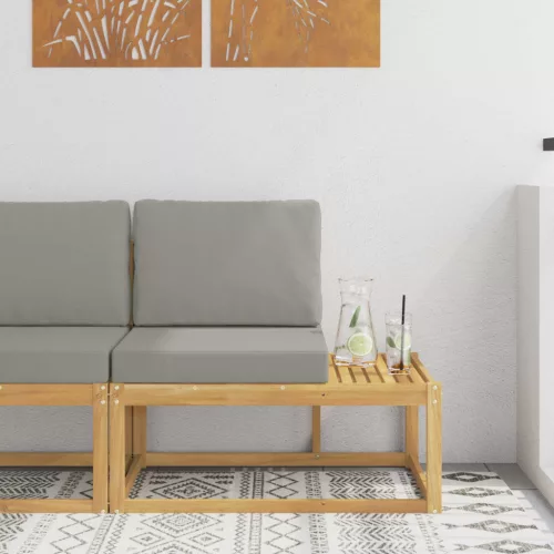 vidaXL Kültéri végleges kanapé Fehér 91 x 63 x 73 cm Tömör Akácfa