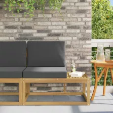   vidaXL Kültéri végleges kanapé Fehér 91 x 63 x 73 cm Tömör Akácfa