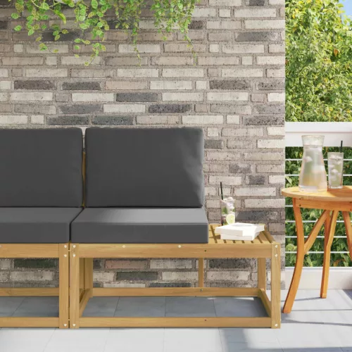 vidaXL Kültéri végleges kanapé Fehér 91 x 63 x 73 cm Tömör Akácfa