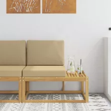   vidaXL Kültéri végleges kanapé Fehér 91 x 63 x 73 cm Tömör Akácfa