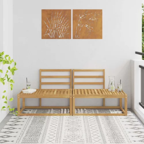 vidaXL Kültéri végleges kanapé 2 Darab Fehér 182,5 x 63 x 73 cm