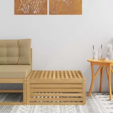   vidaXL Kültéri lábtartó Tömör Akácfa Fehér 79 x 79 x 37 cm