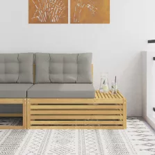   vidaXL Kültéri végleges kanapé Fehér 115 x 83 x 73 cm Tömör Akácfa