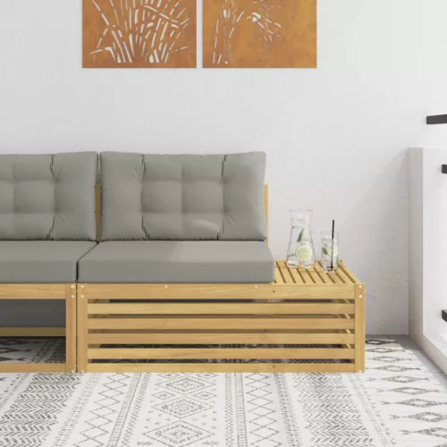 vidaXL Kültéri végleges kanapé Fehér 115 x 83 x 73 cm Tömör Akácfa
