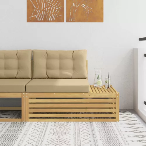 vidaXL Kültéri végleges kanapé Fehér 115 x 83 x 73 cm Tömör Akácfa