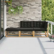   vidaXL Sarokkanapé egységek párnával Fehér 241,5 x 83 x 73 cm
