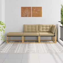   vidaXL Sarokkanapé egységek párnával Fehér 241,5 x 83 x 73 cm