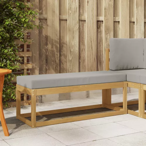 vidaXL Kültéri Szék Pad párnával Fehér 115 x 43 x 45 cm Tömör Akácfa