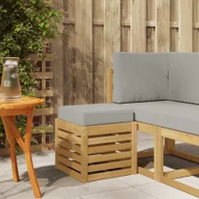   vidaXL Kültéri Szék Pad párnával Fehér 43 x 43 x 45 cm Tömör Akácfa