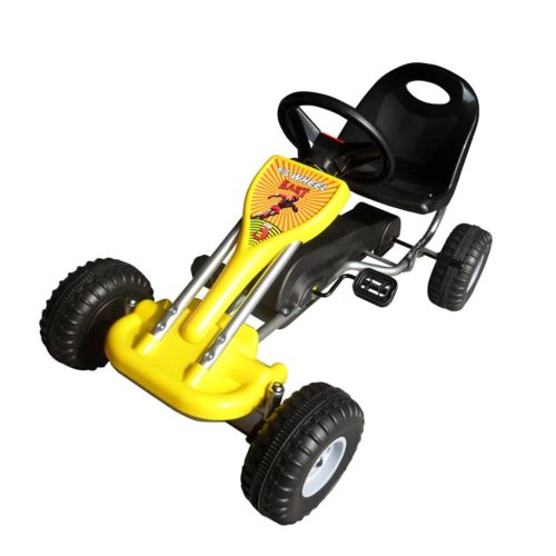 vidaXL pedálos gokart sárga