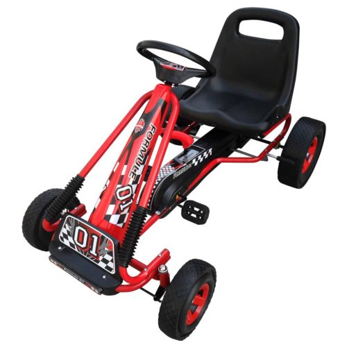 Pedálos gokart állítható üléssel piros