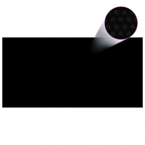 vidaXL fekete polietilén medence takaró 549 x 274 cm