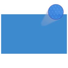 vidaXL kék, négyszögletes PE medencetakaró 500 x 300 cm