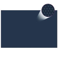   vidaXL fekete és kék napelemes lebegő PE medencefólia 600 x 400 cm