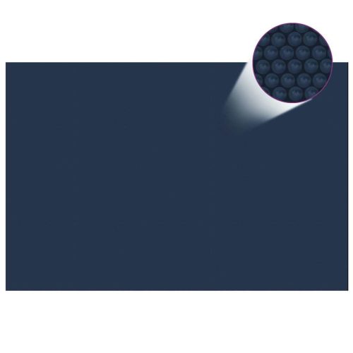 vidaXL fekete és kék napelemes lebegő PE medencefólia 600 x 400 cm