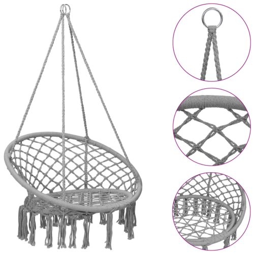 vidaXL szürke függőszék 80 cm