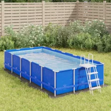   vidaXL világosszürke poliészter geotextília medencealátét 420x220 cm