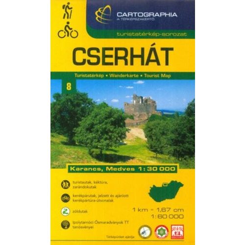 Cserhát +Karancs, Medves turistatérkép 1:60.000