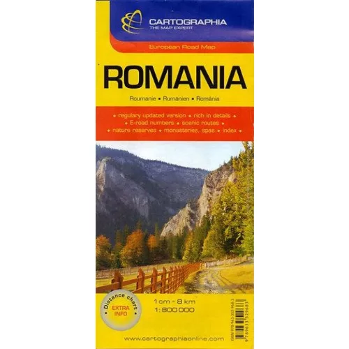 Románia autóstérkép  1:800 000