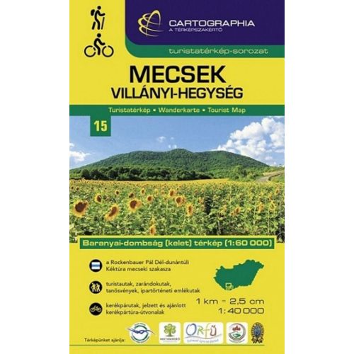 Mecsek, Villányi-hegység turistatérkép