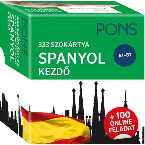 PONS 333 szókártya SPANYOL kezdő + 100 online feladat