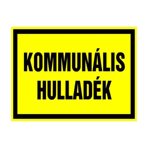 Kommunális hulladék, 20x15cm / Öntapadós vinil