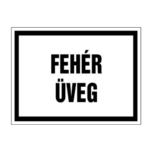 Fehér üveg, 20x15cm / Öntapadós vinil