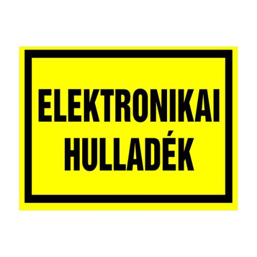 Elektronikai hulladék, 20x15cm / Öntapadós vinil