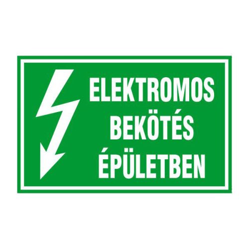 Elektromos bekötés épületben, 16x10cm / Öntapadós vinil