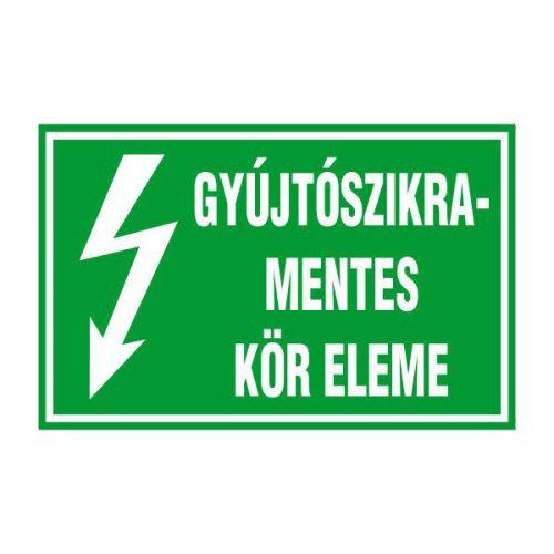 Gyújtószikramentes kör eleme, 16x10cm / Öntapadós vinil