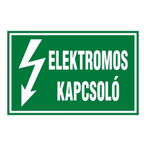 Elektromos kapcsoló, 16x10cm / Öntapadós vinil