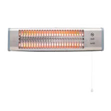   HOME FK20 kvarccsöves fűtőtest, 1200 W, 2 fokozat, fémház, falra szerelhető kivitel