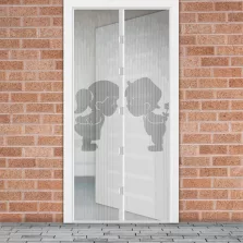   Szúnyogháló függöny ajtóra - mágneses - 100 x 210 cm - Fiú + Lány