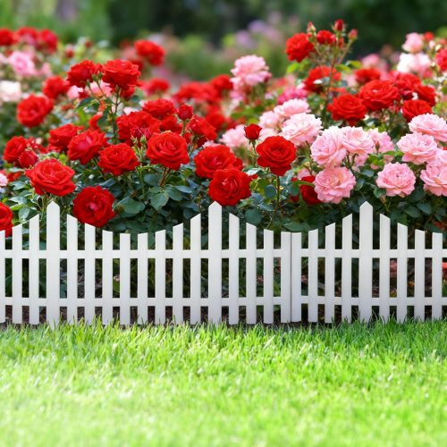 Virágágyás szegély / kerítés - 60 x 23 cm - műanyag