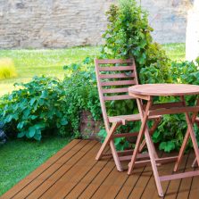   WPC padlóburkolat - 4 léces - 30 x 30 cm - világosbarna, famintás - 11 db / csomag