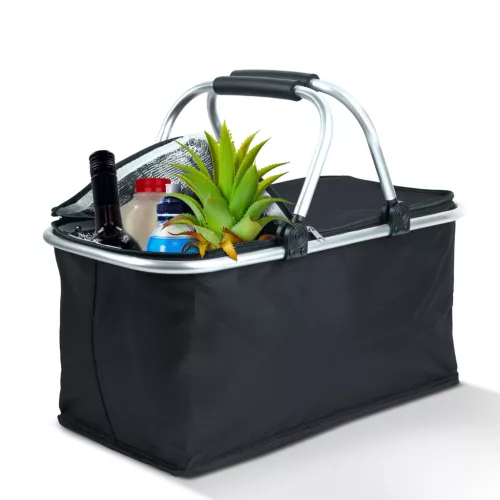 Thermo összecsukható bevásárlókosár - 49 x 28 x 25 cm - 21 L - fekete