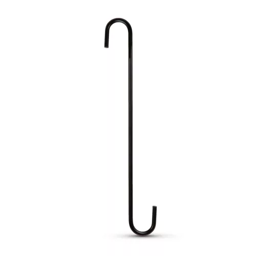 Virágcserép / kaspó akasztó - fekete - 30 x 4,5 cm