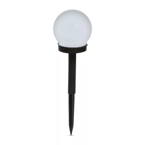 LED-es szolár lámpa - leszúrható - gömb alakú, hidegfehér - Ø10 cm