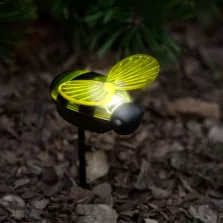   Leszúrható szolár lámpa - méhecske - 8 x 7,5 x 14,5 cm - Fehér LED